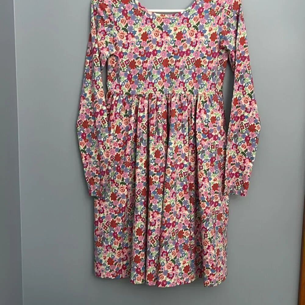 Hanna Andersson Pink Floral Casual Long Sleeve Dress size 12 150 cm